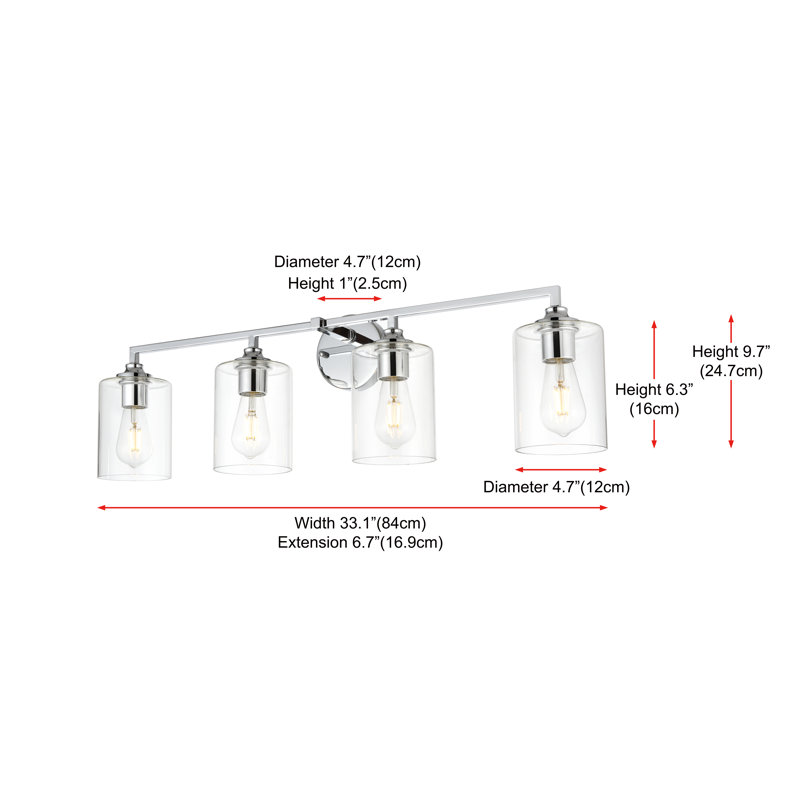 Willa Arlo Interiors Audette 4 Light Dimmable Vanity Light Wayfair